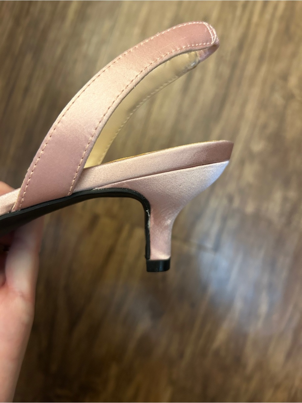 Adrienne Vittadini Pink Pearl-Buckle Slingback Pumps - Picture 7 of 7